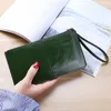 HBP New Fashion Women Office Lady Pu Leather Long Purse Clutch Business Business Sac de portefeuille Big Capacité Blue Blue318L