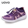 UOVO Детские спортивные туфли мальчики бегают обувь весенние дети дышащие сетки обувь для мальчиков и девочек модные кроссовки 27 # -37 # 201113