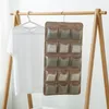 Ящики для хранения мусорные баки с двусторонним нижним бельем, висящая организация Организатор одежда, сплошная ткань из оксфордской ткани с 20 сетчатыми карманами1