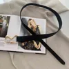 Fashion PU Leather Women Belt Designer di marca Fibbia in metallo Cinturino in vita All-match Lady Dress Coat Maglione Cintura decorativa G220301