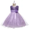 Christmas Children Dress Pearls Princess Flower Girls Wedding Kids es 3-10 Years Halloween Party 220309