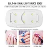 2Color portátil 6W Máquina de secador de unhas 6 LED Lâmpada UV Micro USB CAVE HOME UTILHEIRA DE GEL UV GEL TROUNTAS DE ARTE DE ART