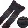 NORMOV Fashion Totem Leggings invernali a vita alta Warm Plus Velvet Slim Stampa sexy lavorata a maglia Casual 211221
