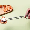 BBQ Tools Stainless Steel Scissors Type Grilled Food Clip Barbecue Accessories Portable Tongs Outdoor Kitchen Gadget XB1