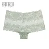 Bannirou New Boyshorts Inverno Seamless Seamless Sewy Lace Underwear para Mulheres Calcinha Cueca Feminina Com 100% Algodão Crotch 3 Pieces 201112