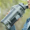 1L/2L/3L Kunststoff-Wasserflaschen mit großem Fassungsvermögen und Strohhalmen für Männer und Frauen, tragbare Weltraumbecher-Sportflasche für den Außenbereich 220217