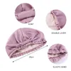 Beanie/Skull Caps Kvinnor Satin Night Sleep Cap Elastic Knot Hårvård Bonnet Faux Silk Beanies Sleeping Hat Head Scarf Ladies Headwear Shower