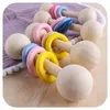 Jouets pour bébé anneaux de dentition pour bébé anneaux de dentition en bois de hêtre de qualité alimentaire