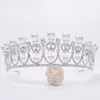 2021 nowy Vintage barokowy tiary ślubne akcesoria bal nakrycia głowy oszałamiające przezroczyste kryształy tiary ślubne i korony 1925