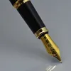고품질 피카소 902 클래식 만년필 검은 색과 황금 도금 조각 사업 사무 용품 부드러운 잉크 펜 쓰기 상자
