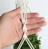 macrame plantenhanger tuindecoraties nylon touw muur opknoping planter mand indoor outdoor bloempot houder muur kunst vintage home decor met metalen ring 4 kleuren