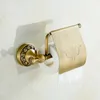 Papierowy uchwyt mosiężna toaleta klasyczna rzeźbiona rolka uchwyt na ścianę toaletą Łazienka Sprzęt w stylu europejskim DG-8308F T200425