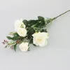 Fleurs décoratives couronnes Flone soie artificielle Rose fleur Bouquet fausse plante pour mariage maison fête Table pièce maîtresse Arrangement décor