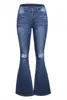 5 Farben FlareLeg Jeans Damen Jeans Mode Damen Bellbottom Jeans Leggings Mädchen Denim Bootcut Washed Denim Hosen Hosen S2X3508847