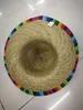 Naturel Hommes Paille Mexicain Sombrero Chapeau Femmes Coloré Fête D'anniversaire Décoration De Table Chapeaux De Fête L3 Y200602