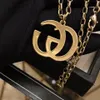 2022 Brand Designer Classic Style Double G Letter Necklace Classic Wedding Women Fashion Simple Jewelry