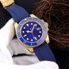 Luxuy Mens Watches Mechanical Automatic Movement Top Brand Ceramic Bezel Rubber Strap Waterproof Watch Fashion Wristwatches for ME338H