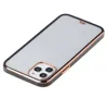 Custodia per telefono antiurto in TPU elettrolitico trasparente trasparente con bordo dritto per iPhone 12 Mini 11 Pro Xs Max XR X 7 8 Plus