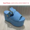 TASIA INS Platform Slides Summer High Wedges Slipper Daily Sweet Thick Bottom Shoes Woman Y200423 GAI