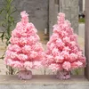 Kerstdecoraties kamer decor boom roze pvc simulatie ornamenten eenvoudige diy woondecoratie geschenken1