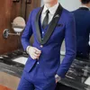 Hochzeitsanzüge für Herrenanzüge 2020 Rote Bühne Kostüme Blume Social Club Outfits Blaues Kleid Terno Masculino Slim Fit Anzug