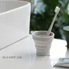 Shimoyama 150ml katlanır mini geri çekilebilir taşınabilir kupa silikon kahve çay bardağı açık seyahat teleskopik içme kupa kapak ile