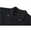 Мужские костюмы с двойной грудью тонкий новый модный костюм пик отворота свадьба Groom деловая вечеринка выпускной костюм темно-синий черный темно-серый 201106