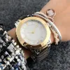 Orologi di marca di moda Orologio da polso al quarzo con cinturino in acciaio stile ragazza da donna P43