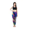 Colorful Line Printing Fashion Women Stretch Slim Leggings Fitness Bottoms Sexy Workout Elasticity Pants LJ201006