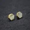 Boucles d'oreilles en pierre gemme naturelle pour femmes géométriques couleur or oreille ongles Amazonites Howlite rose Quartz cristal bijoux de mariage