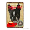 Funny Dog Coffee Club Metal Signs Whiskey Plaque Vintage Painting Poster Wall Sticker Pub Bar Home Decor Plates Tin Cafe Decoration Size 20x30cm