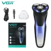 VGR rasoir électrique rasoir Rechargeable lavable rasoir pour hommes appareils de soins personnels rasoir électrique V-306 Kit de toilettage de voyage