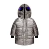 Olekid 2020 inverno para baixo jaqueta para meninos ultraman impermeável criança brilhante criança casaco de inverno 3-12 anos criança meninas adolescentes outerwear parka lj201017