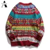 Hiver chaud épais laine pull hommes surdimensionné Streetwear Harajuku o-cou tricoté pulls mode décontracté vêtements coréens 201201