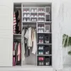 2022 NIEUW !!! Thicken Plastic Shoe Boxes Duidelijke stofdichte schoen opbergdoos transparante flip snoep kleur stapelbare schoenen organizer dozen