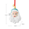 Ornements de Noël cadeau personnalisé famille accrocher décoration bonhomme de neige pendentif avec masque facial noël suspendus ornement w-00523