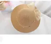 Summer Beach Straw Hat Women Girl Lace Bow Flower Sun Hat Sun Hat Big Brim G220301