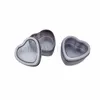 Mini Tin Box Heart Shaped Tinplate Boxes Jewelry Candy Storage Cans Coin Earrings Headphones Gift Box 60*59*27MM