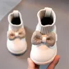 2020 inverno nova meninas princesa sapatos mais veludo botas de algodão moda bow crianças botas curtas confortáveis ​​engrossar crianças botas