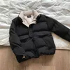 Женская зимняя куртка Streetwear Полиэстер молнии прямо 3 сплошной цвет мягкий пальто теплый Femme Parka черная женская одежда 211221