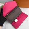 PORTEFEUILLE SARAH WALLET Mujer Estilo sobre clásico Cartera larga Monedero Tarjeta de crédito con caja de regalo M60708