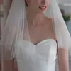 60X80cm Simple Two Layers Wedding Veils Ivory White Short Tulle Bridal Veil with Comb Accessories