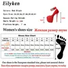 Eilyken Spring Sexy Woman Pumps Platform Heel Party Peep Toe Hook Loop Pumps Schoenen Huwelijk Rood Zwart Maat 34 40 LJ200928