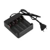 18650 Batteriladdare 4 Slits AC 110V 220V 4.2V Smart Four Laddning för Li-Ion Uppladdningsbara Batterier Ficklampa