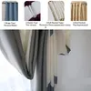 Curtain & Drapes Grey Curtains For Living Room And Beige Stitching Stripped Window Bedroom Blackout Drapes1