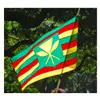 Hawaï Kanaka Maoli drapeaux bannières 3X5FT 100D Polyester expédition rapide couleur vive avec deux œillets en laiton
