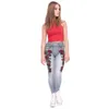 Nuovo design leggins mujer Imitazione jeans Stampa 3D legging fitness feminina leggins Pantaloni donna leggings allenamento 201202