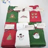 Nieuwe Decoratieve Luxe Handdoek 3 Stks Kerstmishanddoek Gift Geborduurde Sneeuwman Santa Claus Handdoek Keukenschaal Handdoeken 201027