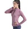 Tasarımcı Spor Uzun kollu Yoga Kıyafetleri En İyi Kadın İlkbahar ve Sonbahar Boş Zaman Fitness Yoga Bluz Yumuşak Açık Dış Mekan All Maç Swater Fermuar Ceket