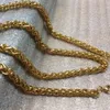 Placcato oro 18k Regali di moda Collana a catena intrecciata in acciaio inossidabile Gioielli da donna per uomo 6mm 18-32 pollici